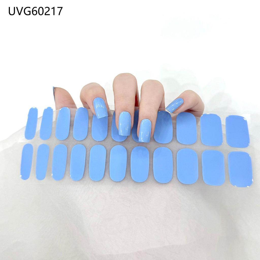 Transparent Nude UV Gel Nail Art Stickers: Semi-Cured, Semi-Baked Manicure Sheets