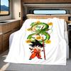 1PC Son Goku  Print Flannel Blanket, High Quality All Seasons, Home Decor, Warmth and Comfort, Perfect for Christmas Gifts