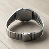 Casio Youth Series Metal Square Silver Watch Fashion Retro Trend Classic Square LCD Display Waterproof Business Quartz Watch Men watches Gray A700W-1A