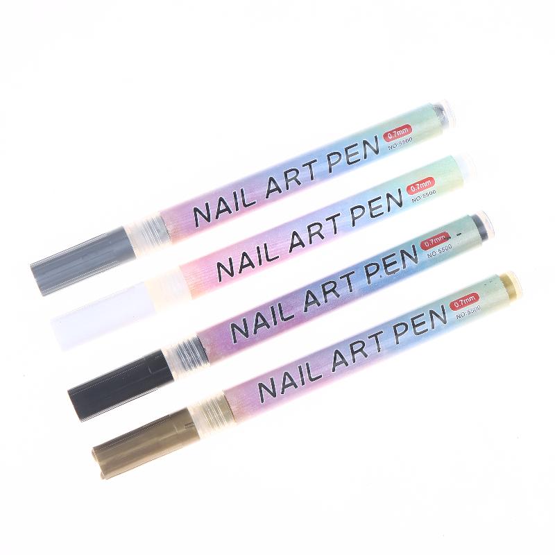 4/12 Stück/Set Bunter Nail Art Graffiti Stift Wasserdicht DIY 3D Nail Art Zeichenstift Abstrakte Linien Feine Malwerkzeuge