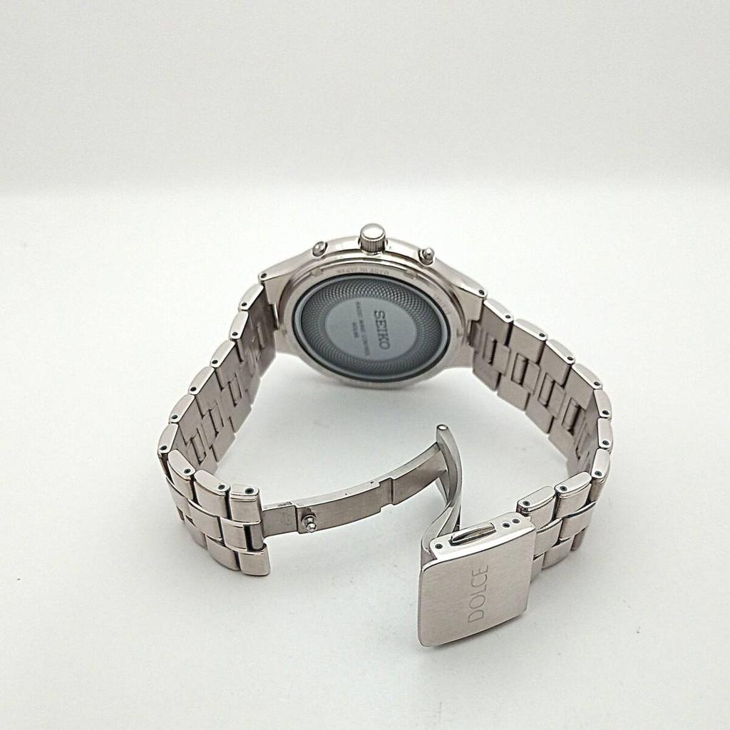 SEIKO Dolce Solar Radio Controlled Watch SADZ015 Date Working Excellent Rechargeable Battery "Transcending Dimensions" (7B22-0AK0) Function,