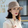 Women Basin Hat Flower Bow Decor Wide Brim Summer Bucket Hat Face-Slimming Outdoor Travel Beach Hat Headwear
