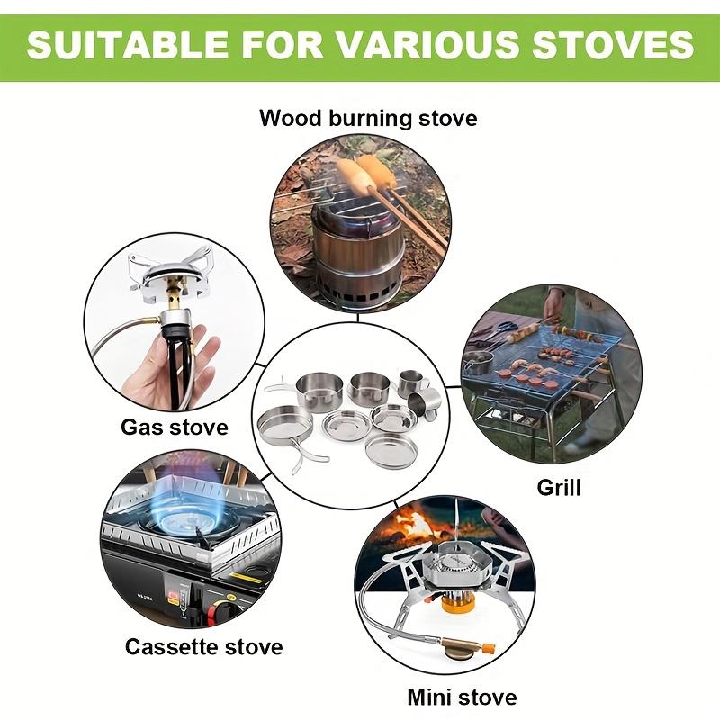 Camping Cookware Cutlery Set Camping Cooking Pots and Pans Set with Plates and Cups for Camping for Camping Hiking Backpacking