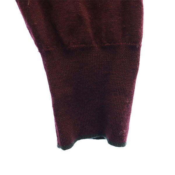 Paul Smith Wool Long Sleeve V Neck Sweater L Purple Knit Women Used