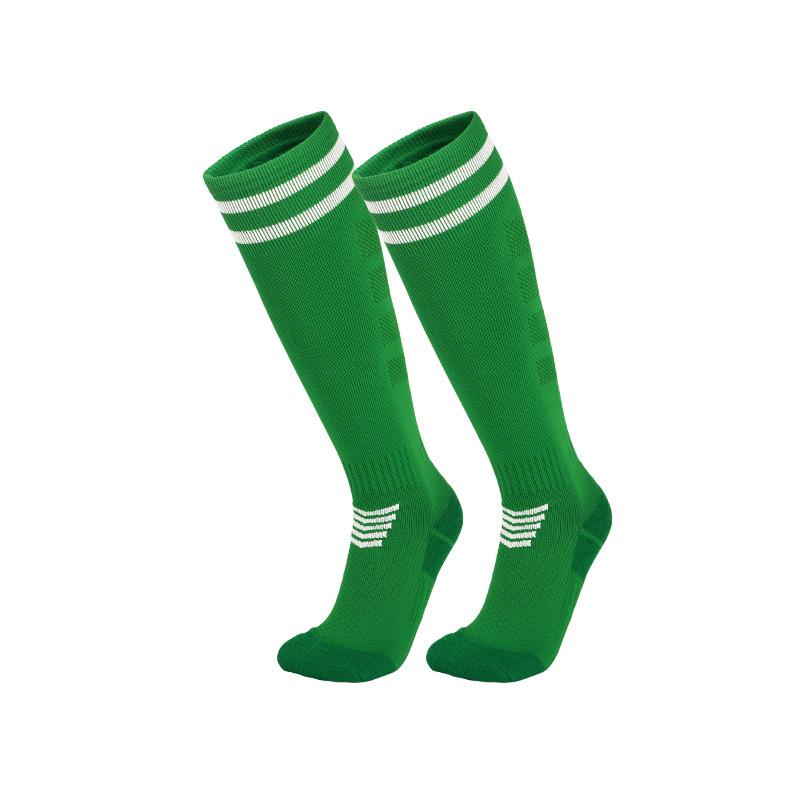 2026 Echte Kampf-Langrohr-Fußballsocken Professionell für Erwachsene, Kinder, ältere Kinder Frottee-Boden Beinschoner Atmungsaktive Sportsocken