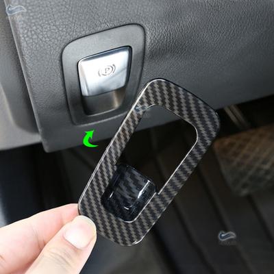 Autozubehör ABS Carbon Textur Handbremsknopf Abdeckung Trim für Mercedes Benz CE GLC Klasse W205 W213 X253 2016 2017 2018