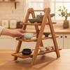 Tabletop Storage Rack Sturdy Display Shelf with Three Tiers Multifunctional