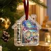 Christmas Ornament - 2D Flat Acrylic Holder Hanging Decoration for Gift Cards and