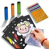 12Pcs DIY Cartoon Magic Transfer Painting Crafts for Kid Crafts Creative Drawing Educational Learning Art School Supplies