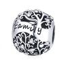 WOSTU Flower Silver Charms 925 Sterling Silver Tree Of Life Beads Enamel Pendant DIY Jewelry Making Bracelet Necklace For Women