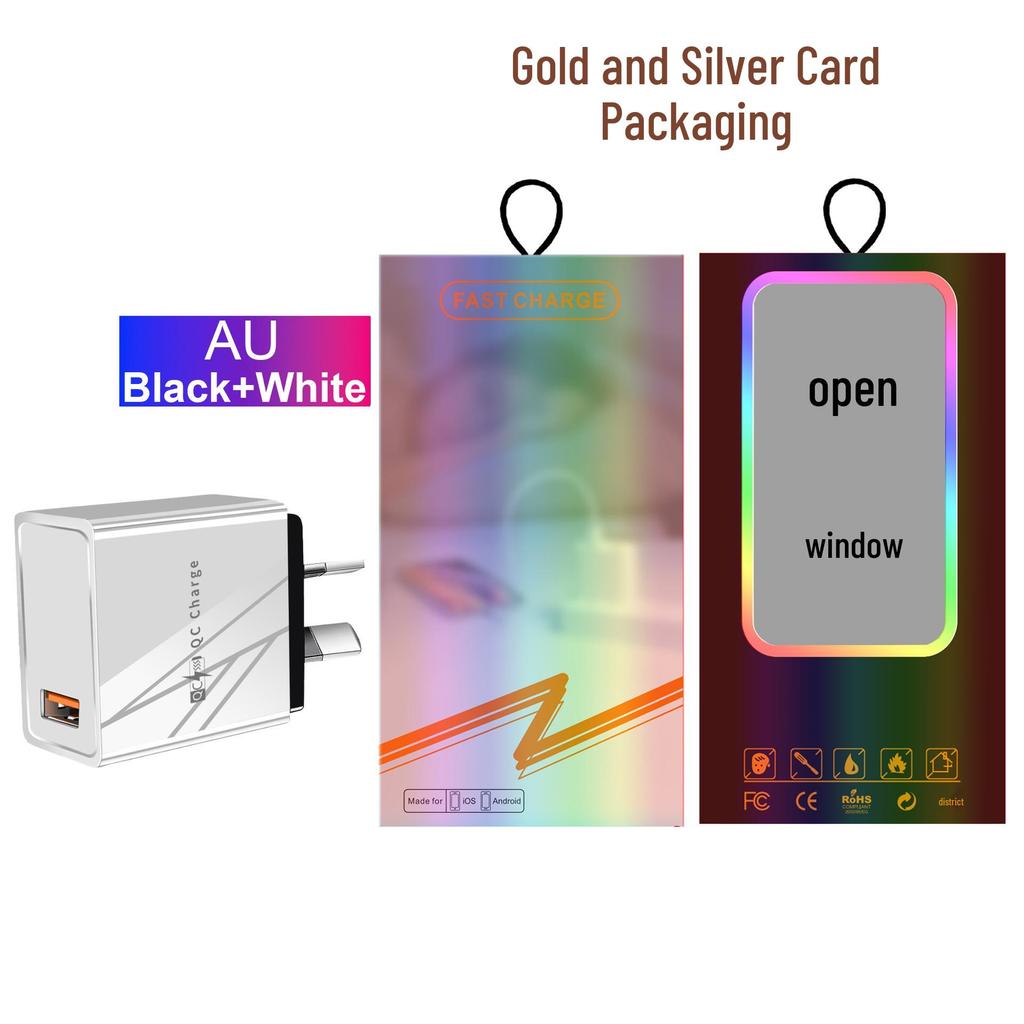 Colorful Multi-Port 4 USB Travel Charger 5V/2.4A Fast Charging, Australian Standard