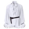 High Quality Fashion Men Bandage Long Sleeve  Shirt Gothic Man Blouse