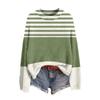 Women's Long Sleeve Crewneck Sweater, Soft Printed Pullover for Fall Winter