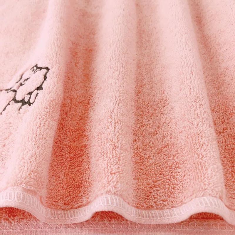 Embroidered Cotton Comfortable Absorbent Household Face Wash Towel All-Purpose Reusable Korean Fashion Lovely Daily Simple Chic