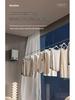Gun Gray Retractable Invisible Clothesline for Indoor, No-Punch Installation; Ideal for Bathroom or Balcony.
