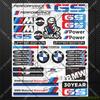For Bmw Sticker Decal Motorcycle Tank Helmet Logo Set g1