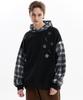 Colorblock Clover Check Hoodie Black