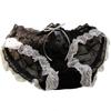 Black Women's Lace Mid-Waist Bow Mesh Panties - 620 Series