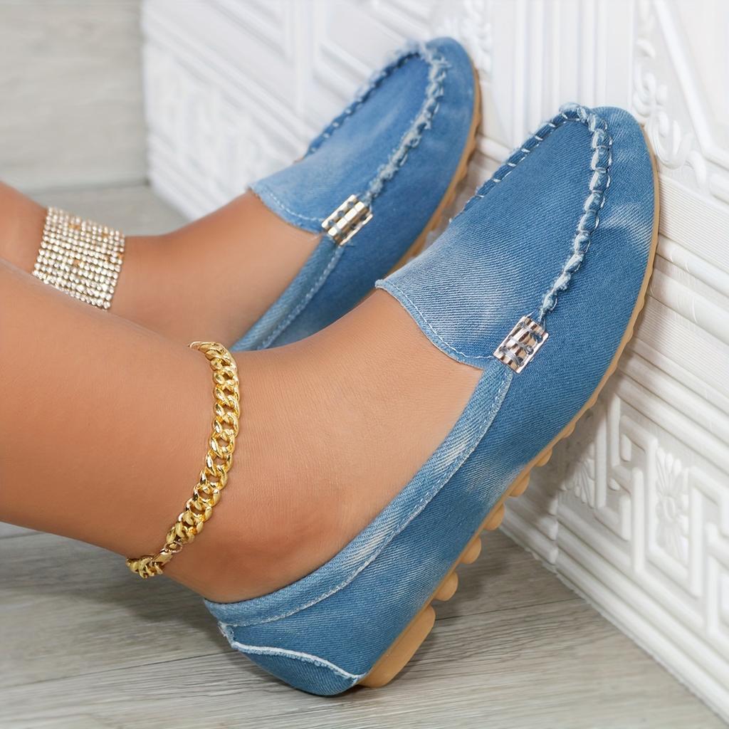Stylish Womens Cloud Pattern Flat Shoes - Ultra-Lightweight Slip-On Design - Perfect for Casual Walking, Daily Errands, and Outdoor Activities