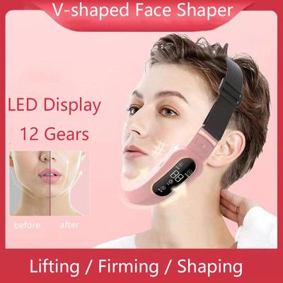 New Lifting Firming Facial Shaper High Frequency Micro Current Face Slimming Instrument 12-speed Adjustable Vibration V-shaped Face Massager