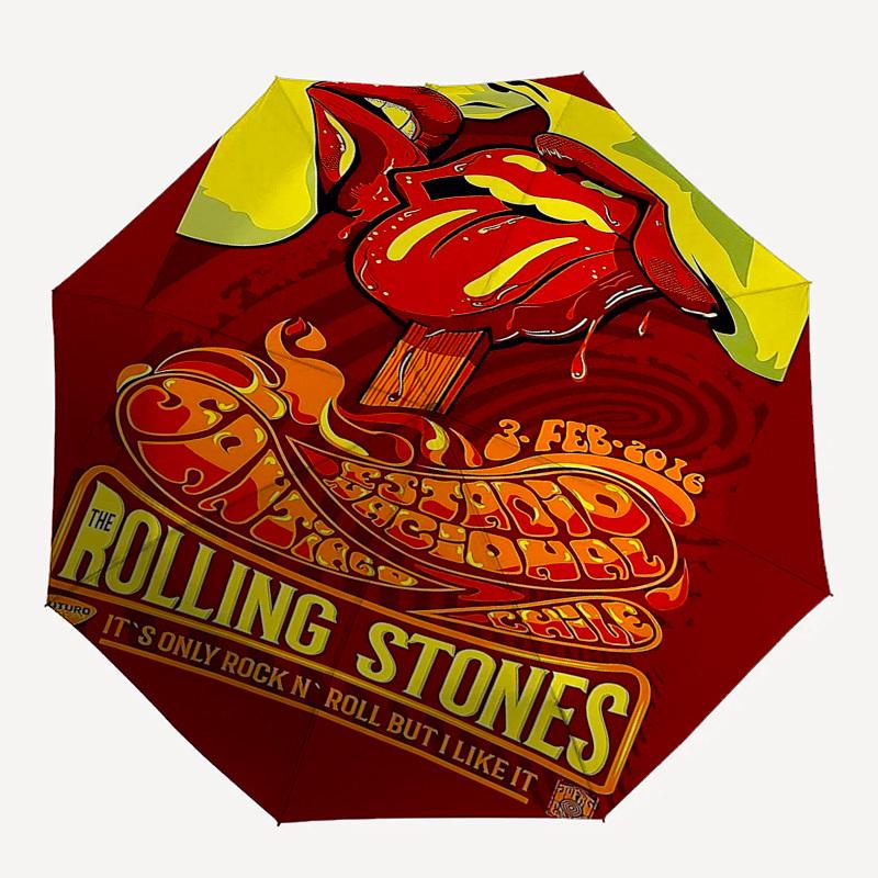 

1 шт. Автоматична вітростійка компактна дорожня парасолька The Rolling Stones, Подарунок на День народження, Різдво, Бізнес 93077