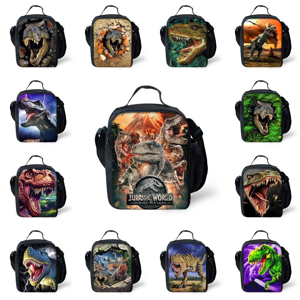 Jurassic World Dinosaur Lunch Bag Insulated Thermal Cooler For Students And Picnics