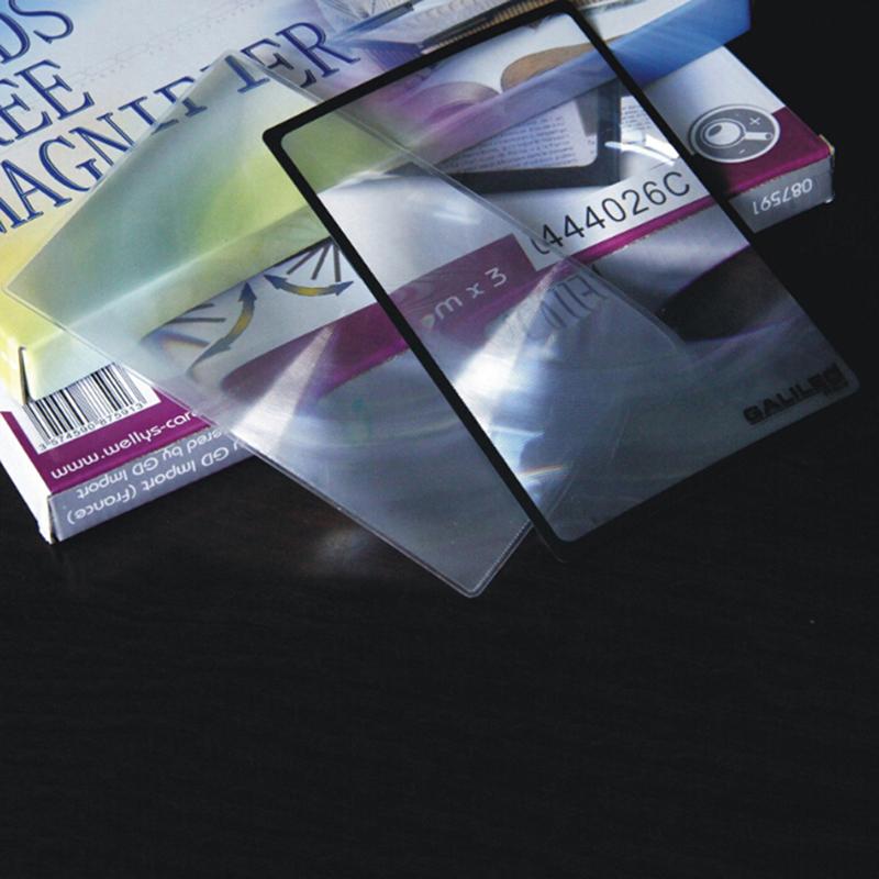 Hot Sale A5 Flat PVC Magnifier Sheet X3 Book Page Magnifying Reading Glass Lens