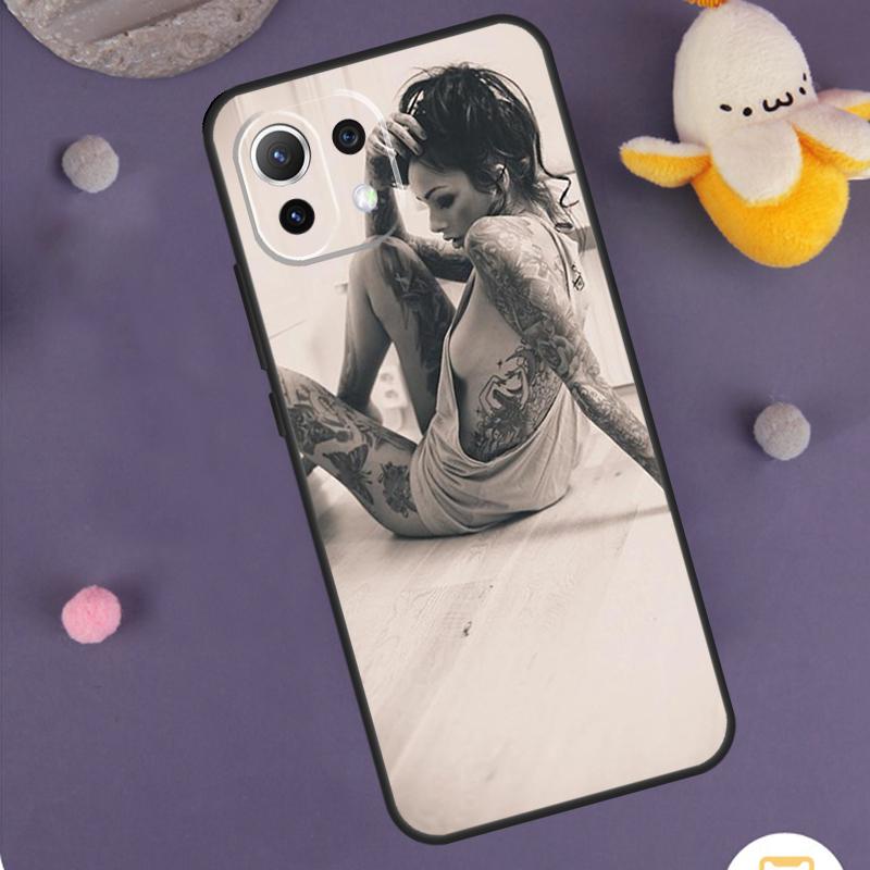 Sexy Sleeve Tattoo Girl Case For Xiaomi 15T Pro 13T 14T 14 15 Ultra 17 Pro Max POCO F8 Pro F5 F6 F7 X5 X6 X7 Cover