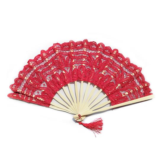 Yousheng Vintage Lace Folding Fan with Tassel Wedding Party Bride Hand Held Fan Portable Summer Fan Decoration Dance Performance Props Party