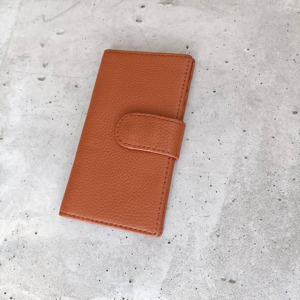 [mauve] Genuine Leather Medium-Size Wallet-Style Card CaseSlim, Perfect Gift for Passport Holder (MCamel)