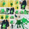 Süße grüne Frosch Plüsch Umhängetasche für Damen Cartoon-Figur Crossbody Tasche mit Reißverschluss