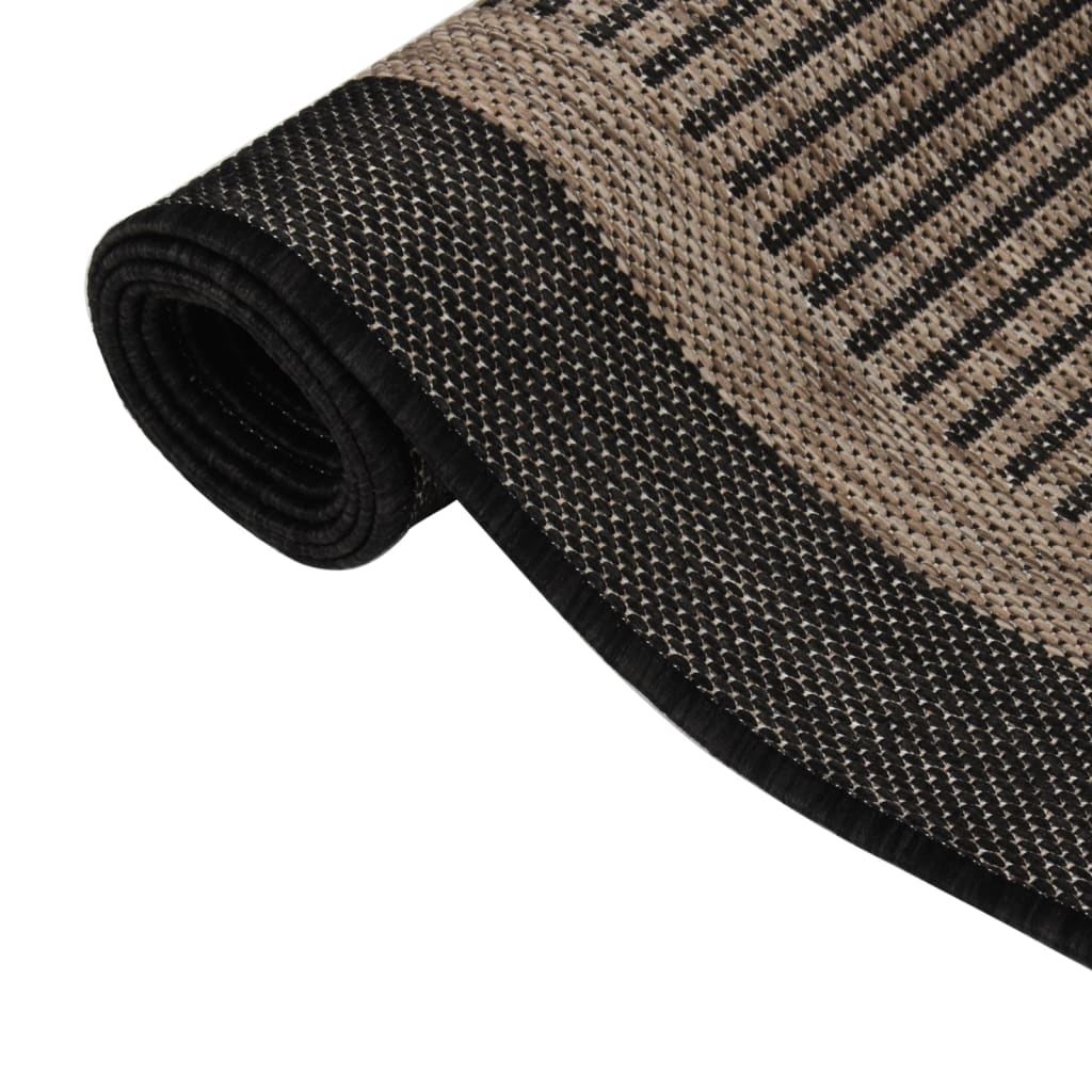 Flatweave Outdoor Rug, 200X280 Cm, Dark Brown
