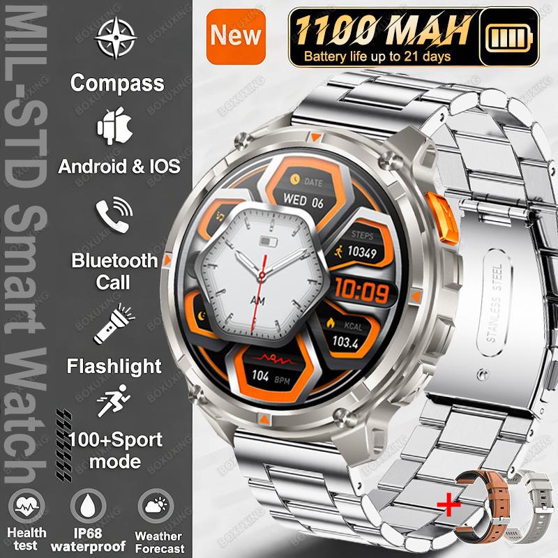 New T-Rex3 Ultra 1100mAh Battery Smart Watch Men GPS Track Compass IP68 Waterproof Sports Tracker Outdoors Military Smartwatches