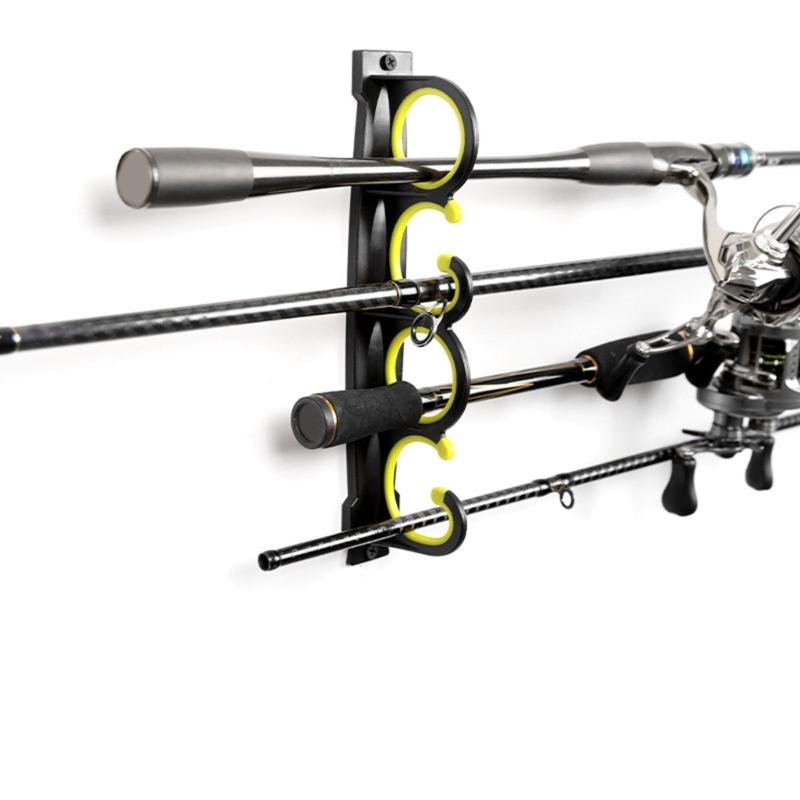 Fishing Rod Rack Holder Hanger Holds up to 8 Fishing Rods Wall Ceiling Mount for Garage Storage Organizers Display Stand