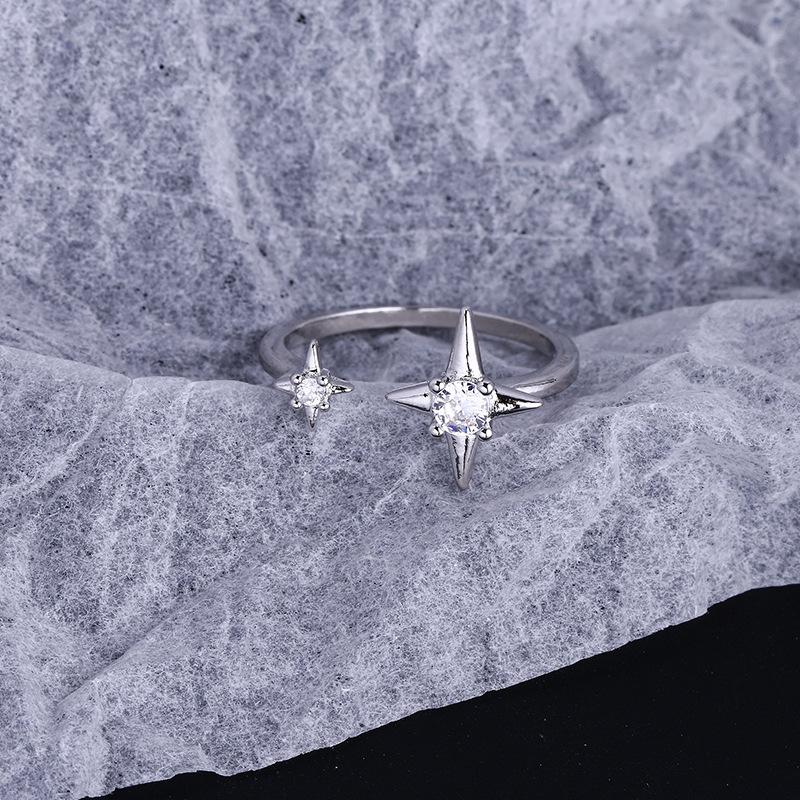 VENTFILLE 925 Sterling Silver Moon Tassel Opening Female Fashion Ins Ring Dropship Wholesale