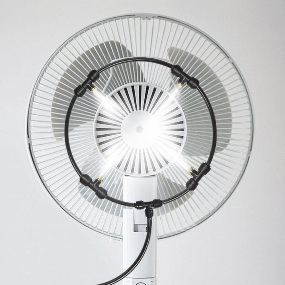 16 Inch Outdoor Fan Cooling Misting System Portable Spray Sprinkler Mist Kit Mist Fan Nozzles Kit Water Fog Sprayer