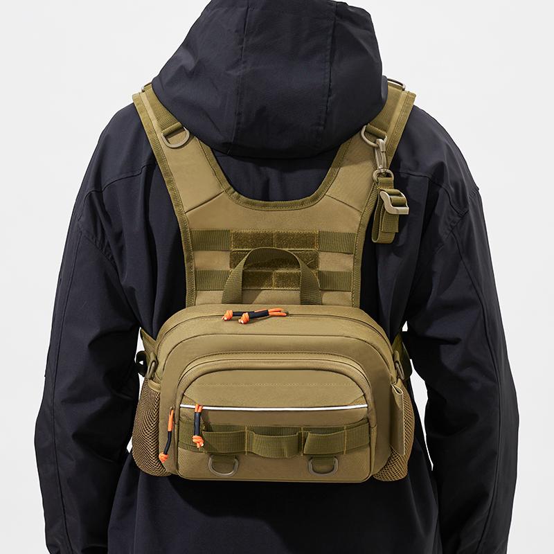 Multifunctional Outdoor Sports Chest Bag Large Capacity New Tactical Chest Bag Camouflage Sports Men's Vest Backpack