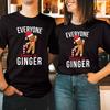 Everyone Loves Ginger Christmas Cute Gingerbread Santa Hat Tshirt Suitable For Pairing With Two Couples And Families