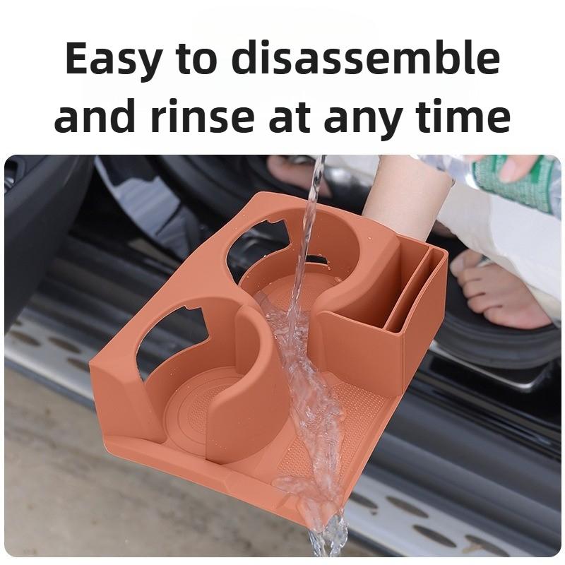 Für Mercedes Benz E-Klasse W214 E260 E300 E200 2025 2025 Auto Mittelkonsole Getränkehalter Silikon Getränkehalter-Pad Abdeckung Zierleiste