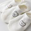 10Pairs Cartoon Women Invisible Socks Sweet Bear White Socks Cute Cute Boat Socks  Comfortable