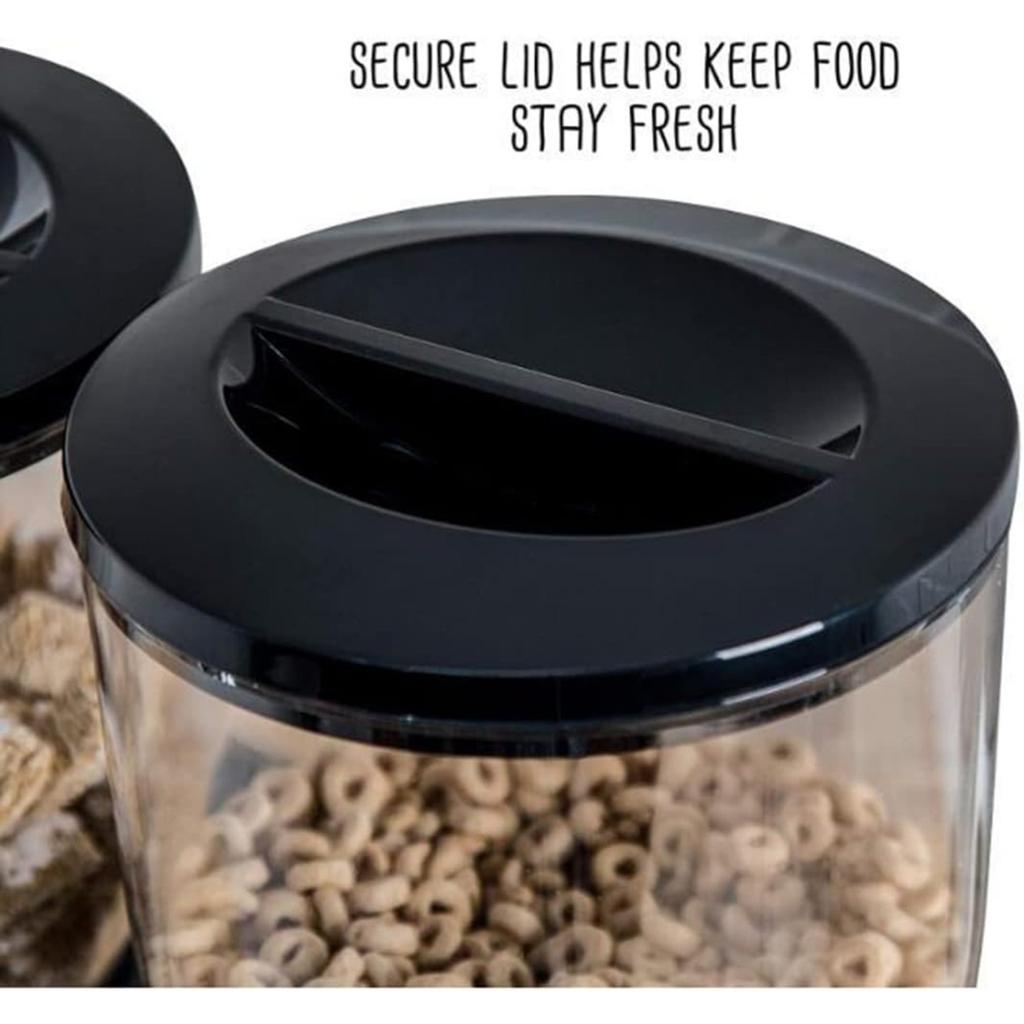 Triple Cereal Dispenser Dry Food Dispenser Cereal Containers Commercial Cereal Dispenser Triple Food Dispensers Nut Candy Dispenser Three Canister