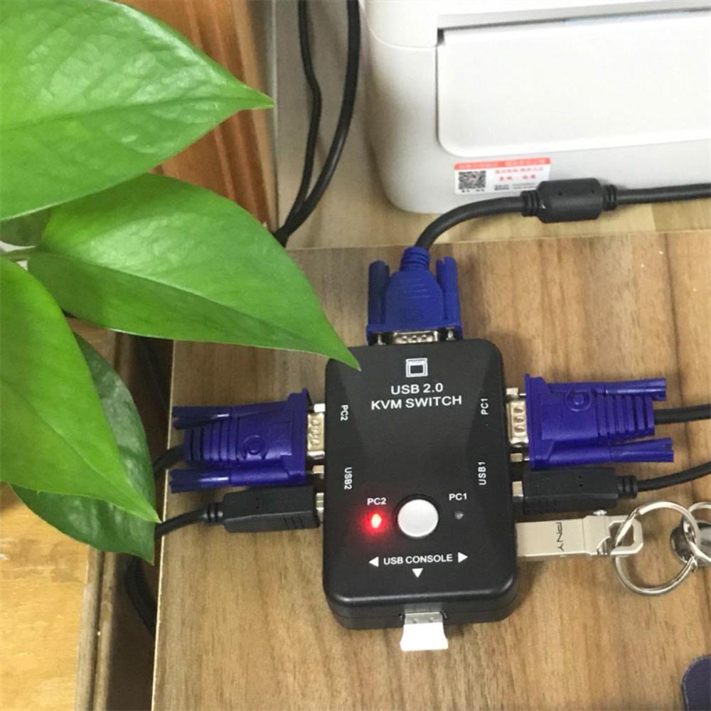 VGA USB 2.0 KVM Switch Splitter Switcher USB 2.0 KVM  Switcher  for Computer/Mouse/keyboard/U Disk