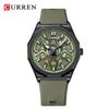 CURREN Mens Watches New Blue Leather Waterproof Luminous Quartz Wrist Watches Luxury Bracelet Men Calendar Watch Relojes Hombre