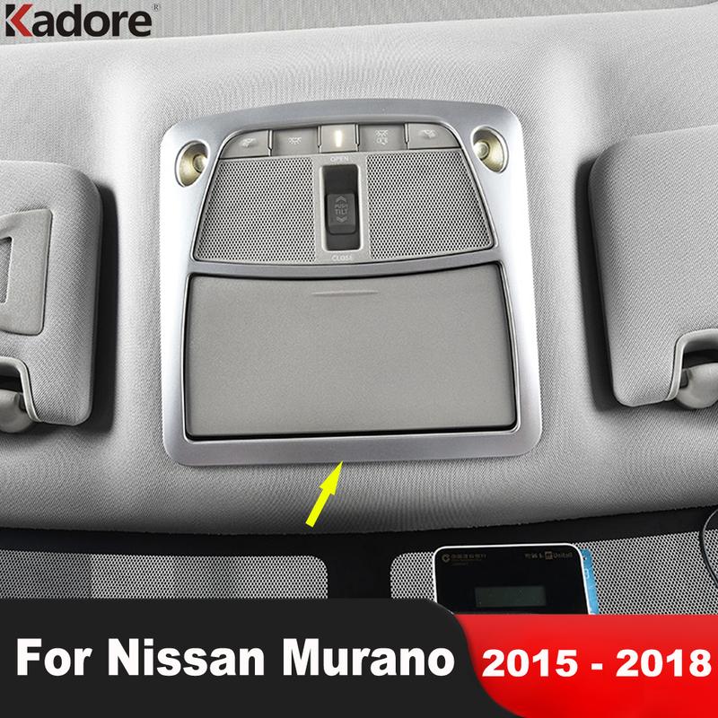 For Nissan Murano 2015 2016 2017 2018 Matte Car Front Rear Roof Reading Light Lamp Panel Cover Trim Interior Accessories