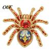 Punk Rock Style Accessories Gothic Spider Brooch Pin, Colorful Rhinestones Decor, Retro Decorative Pins for Jackets Alloy Lapel Pin And Backpacks