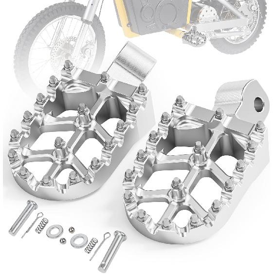 Dirt Bike Foot Pegs Footpegs Rest Pedal CNC for MX 650 500 MX650 MX500 SX500 MX350 Electric Dirt Bike Red