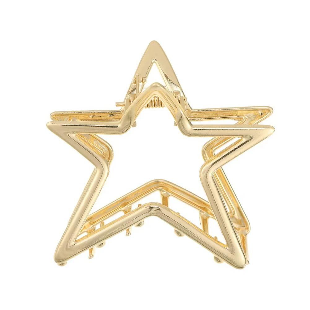 Fashion Metal Hollow Star Pentagram Star Hair Claws Sweet Cool Charm Trend Hair Clip for Women Y2k Hair Accessories