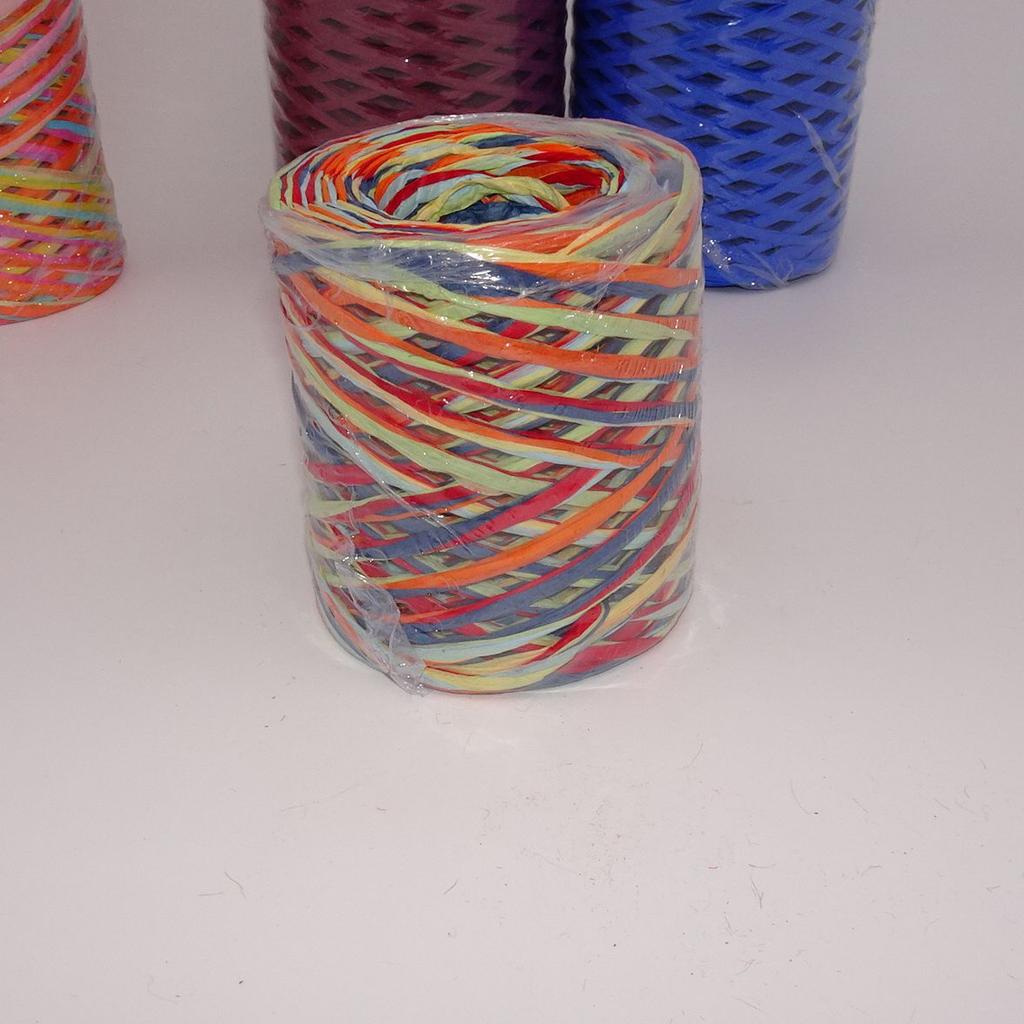 Corde Tressée à la Main pour Maternelle de 200 Mètres, Corde en Papier Rafia Coloré, Ruban d'Emballage pour Pâtisserie Bricolage Tissé à la Main