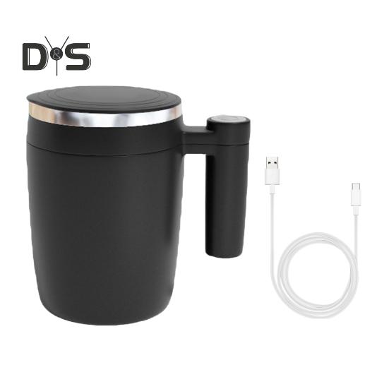 

Электрическая кружка для помешивания кофе с зарядкой через USB, 380 мл, магнитная кружка для помешивания кофе, автоматическая вращающаяся металлическая кружка для смешивания для домашнего офиса 380ML чёрный