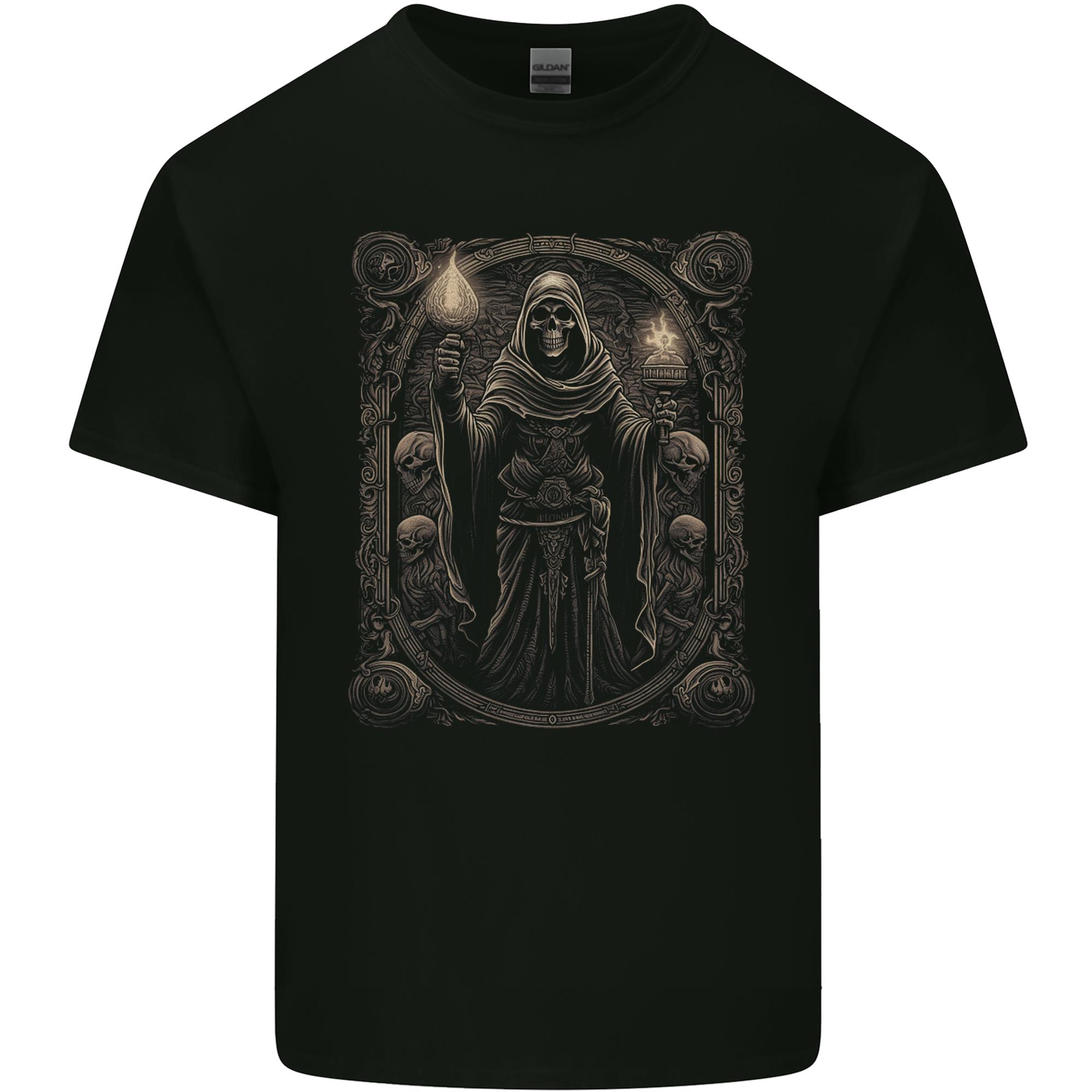 Gothic Grim Reaper Goth Heavy Metal Skull 4 Unisexs Light Cotton TShirt S